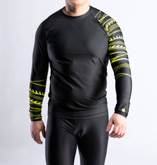 Rashguard in Black/ Neon Lemon