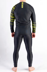 Rashguard in Black/ Neon Lemon