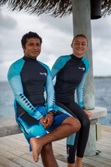 Blue Manta Men’s Rash Guard - Silhouette Edition