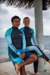 Blue Manta Men’s Rash Guard - Silhouette Edition