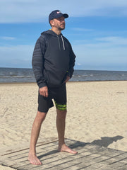 Board Shorts in Black/ Neon Lemon