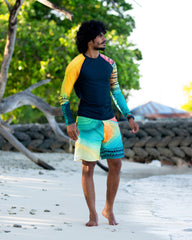 Parrotfish/ Black Men`s Rashguard