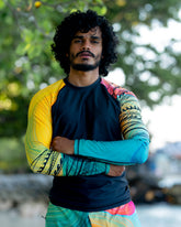 Parrotfish/ Black Men`s Rashguard