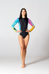 Long Sleeve Oceansuit in Parrotfish/ Black