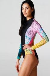 Long Sleeve Oceansuit in Parrotfish/ Black