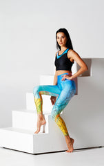 Leggings in Parrotfish/ Black