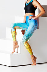 Leggings in Parrotfish/ Black