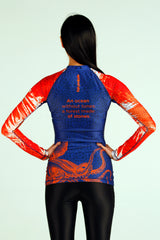 Coral Wings x Behind the Mask Women's Rashguard