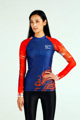 Coral Wings x Behind the Mask Women's Rashguard