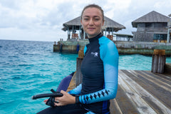 Blue Manta Women’s Rash Guard - Silhouette Edition