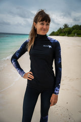 Black Manta Women’s Rash Guard - Chevron Edition