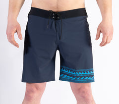 Board Shorts in Grey/ Pacific Blue