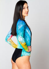 Long Sleeve Oceansuit in Parrotfish/ Black
