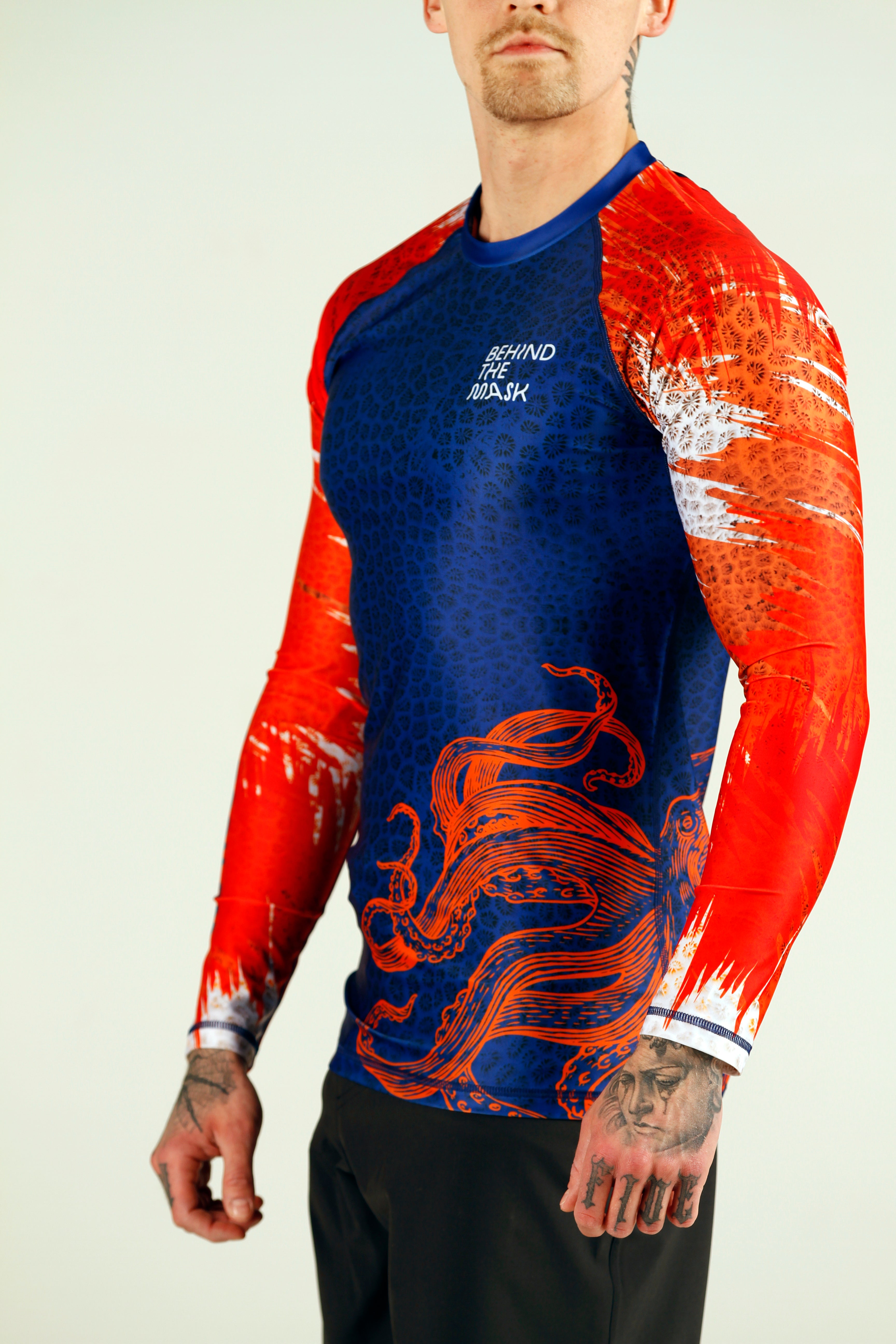 Coral Wings x Behind the Mask Men's Rashguard