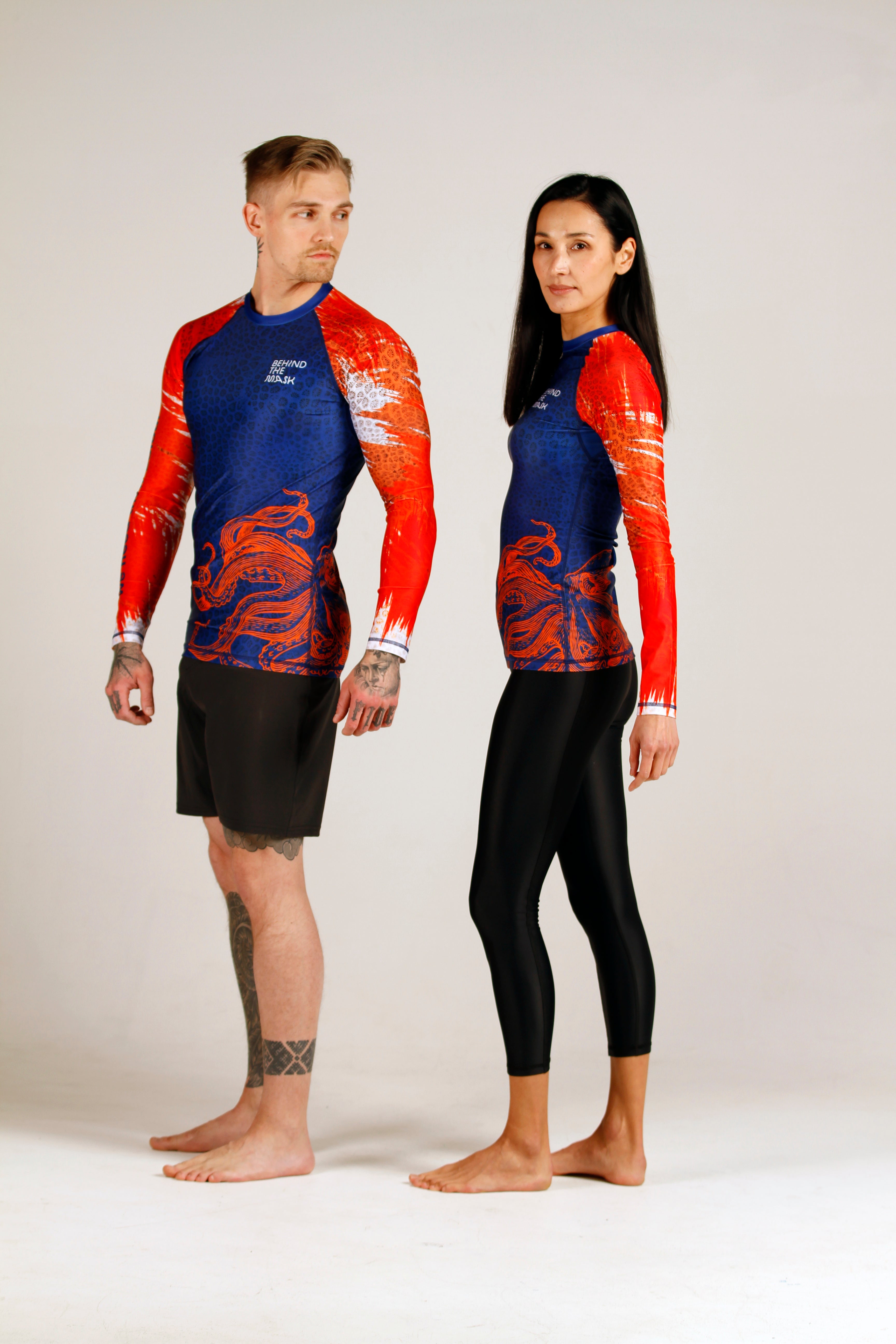 Coral Wings x Behind the Mask Men's Rashguard