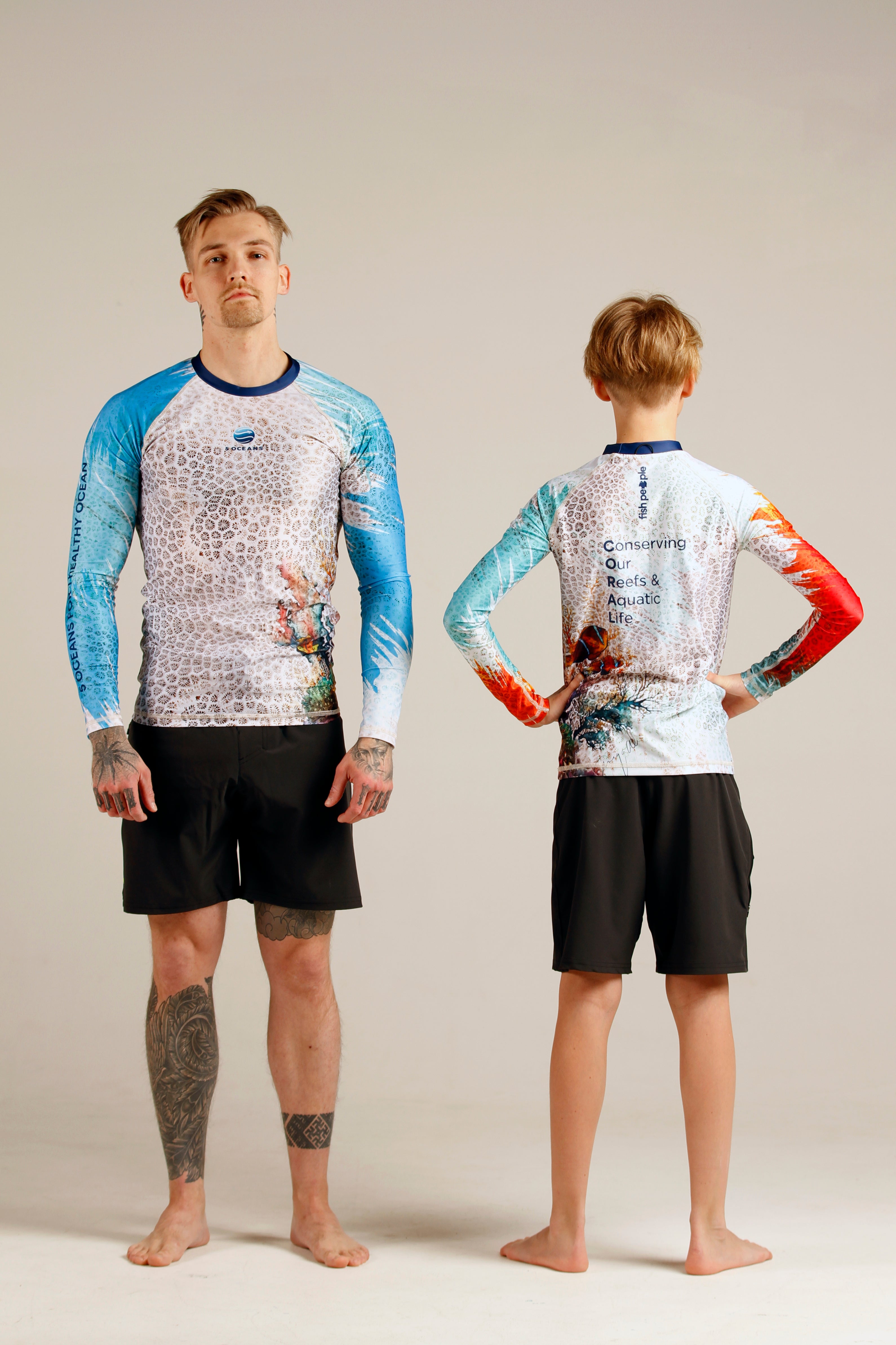 Coral Wings x 5 Oceans Men's Rashguard