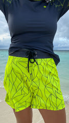 Board Shorts in Neon Lemon/ Pacific Grey